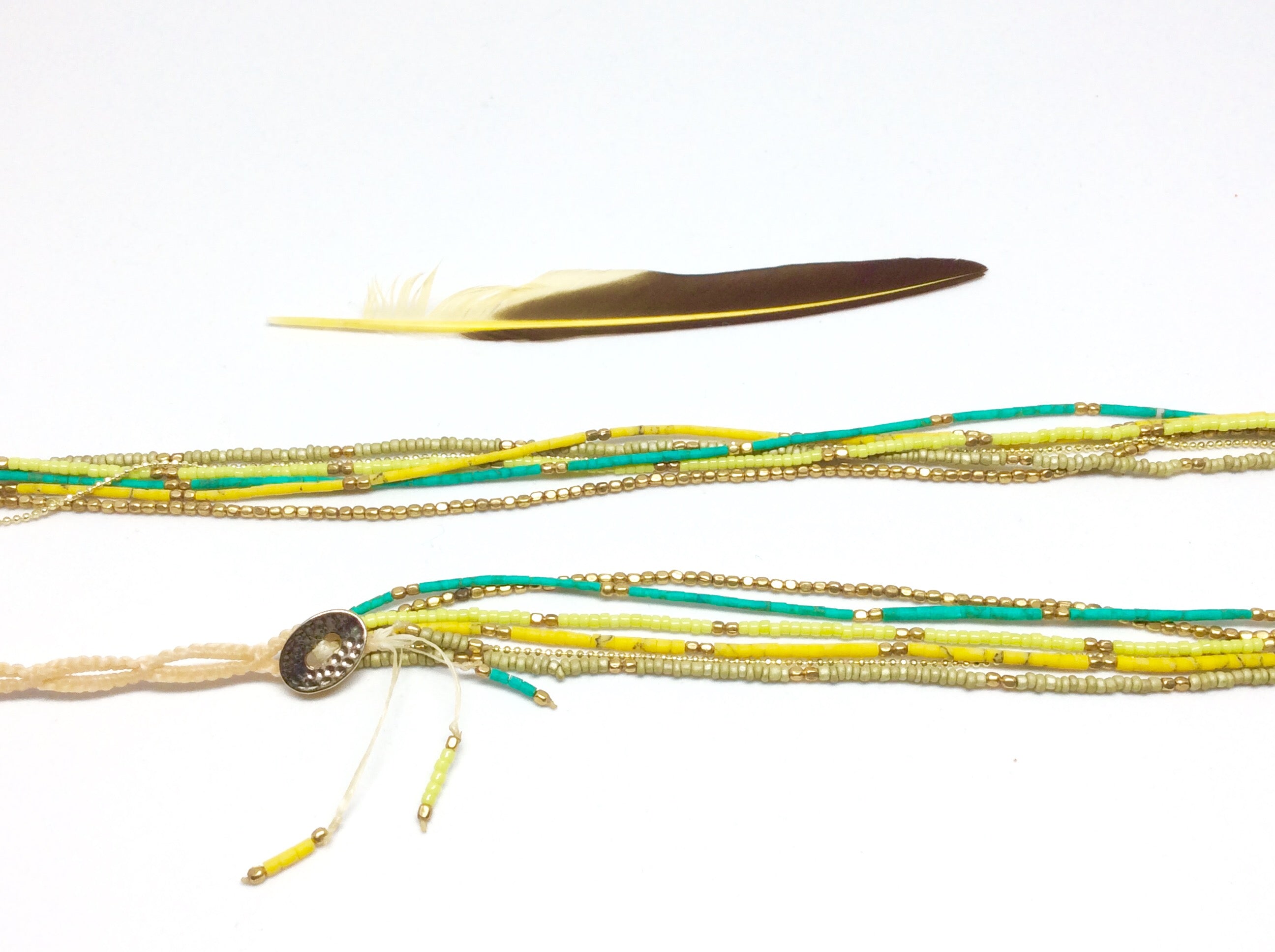 MOJITO Brass and Beads Wrap Bracelet