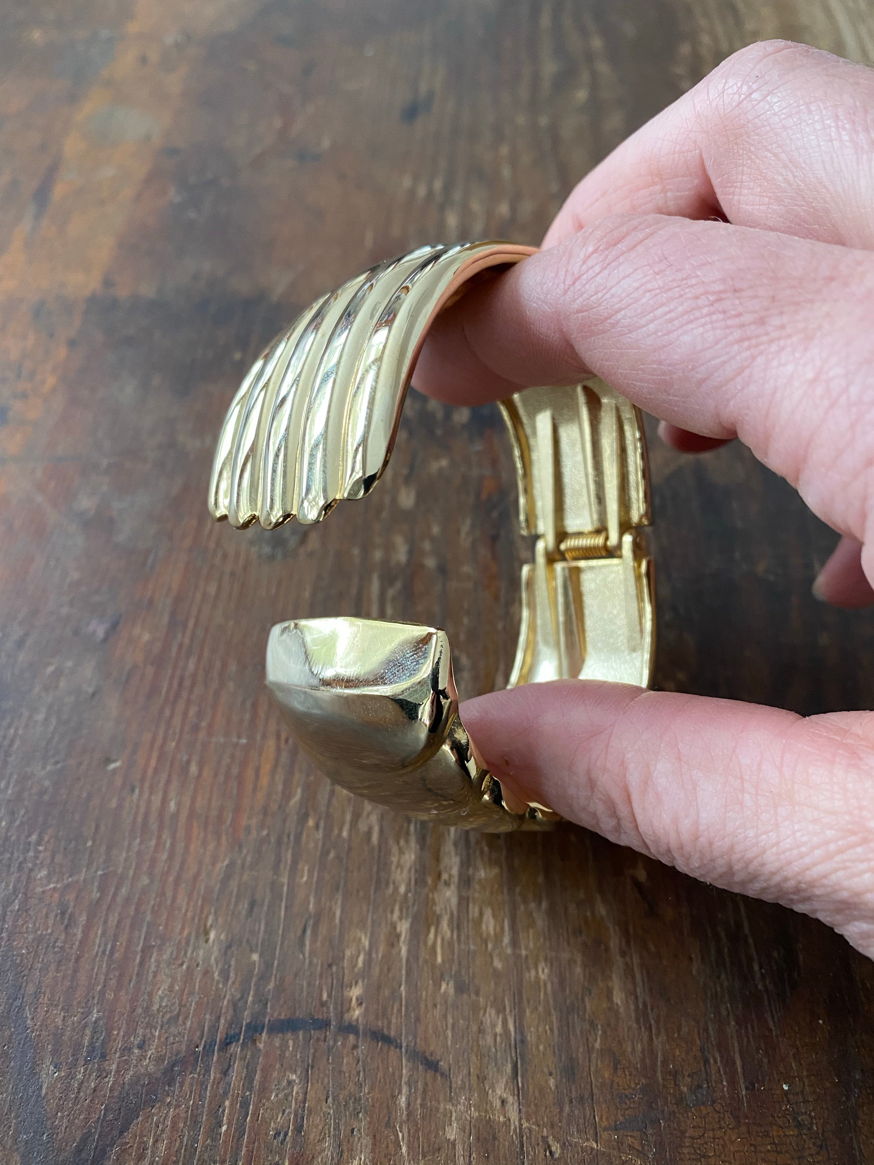 Gold Vintage Hinge Bracelet